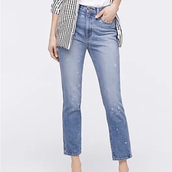 JCREW Rigid straight-leg jean with paint size 25 - Picture 2 of 3